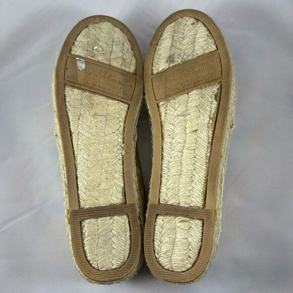 SAM EDELMAN Gold Espadrille Flats Size 8 - Picture 9 of 10